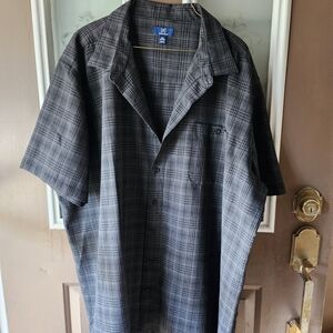 Men's Gray Plaid Shirt